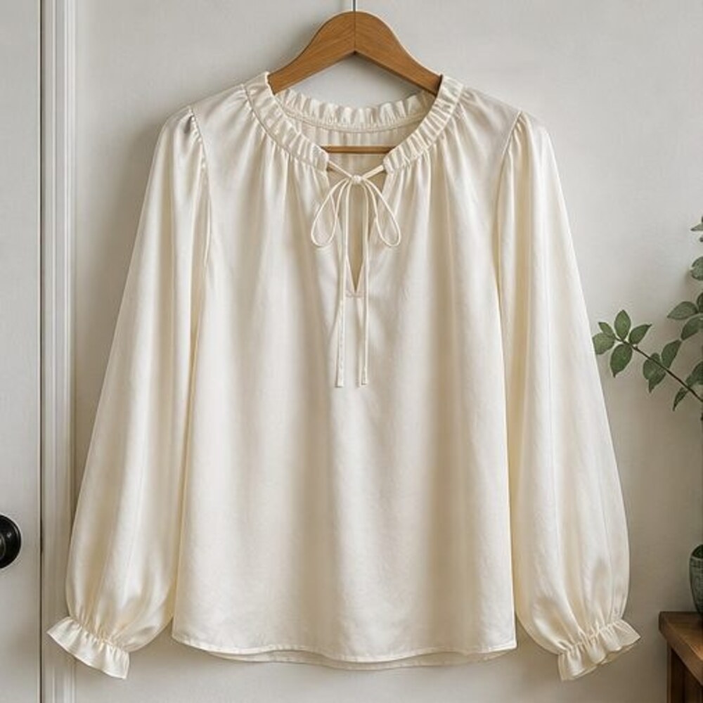 Ivory Puff Sleeve Top